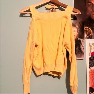 Yellow off shoulder sweater size Medium